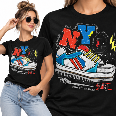 DAMSKA ŚMIESZNA KOSZULKA  SKATEBOA RDING
